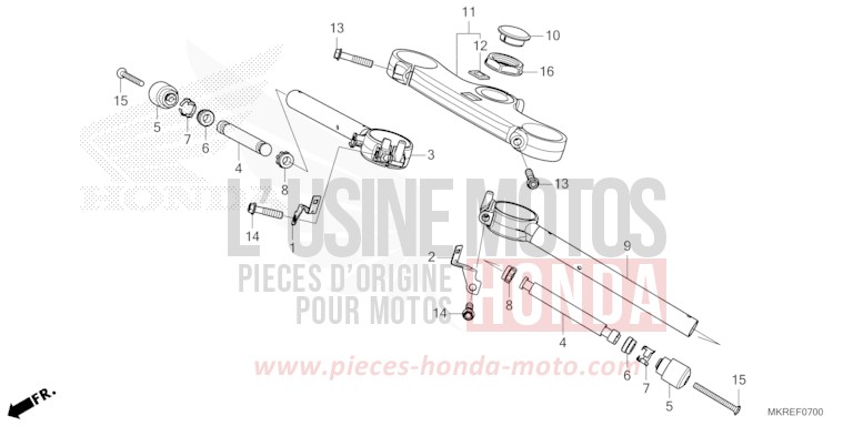 ROHRGRIFF/OBERE BRUECKE von CBR1000RR SP SP1 SP2 GRAND PRIX RED (R380) von 2024